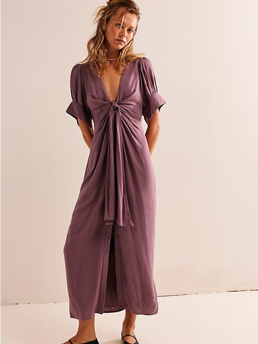 Free People Vintage Summer Midi Dress Womens Size Medium Romantic Boho